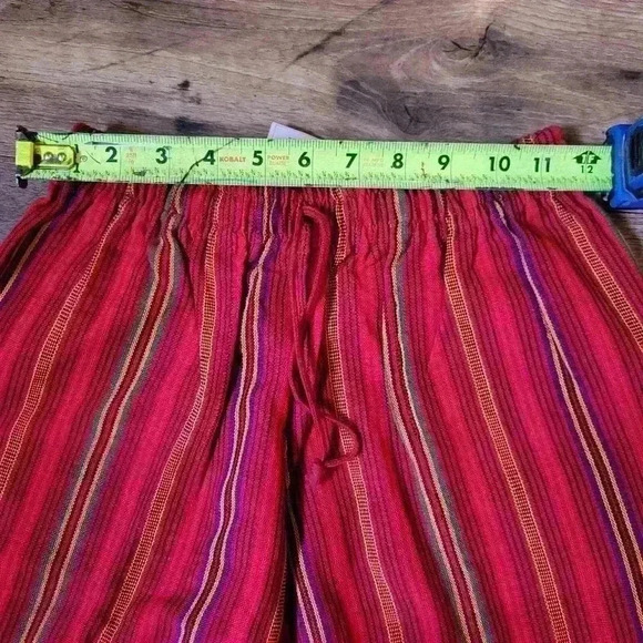 NWT Handmade 100% Cotton Guatemalan Drawstring Pants Size Small - Picture 5 of 9